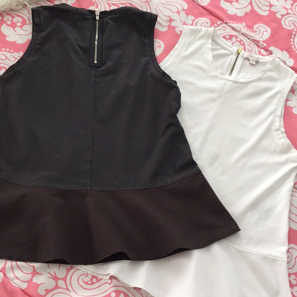 Gap cotton peplum tank tops, set of two